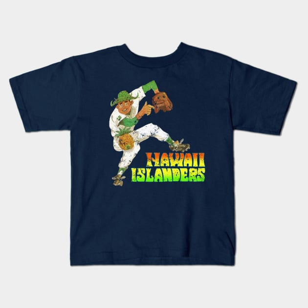 Hawaii Baseball Kids T-Shirt by retrorockit